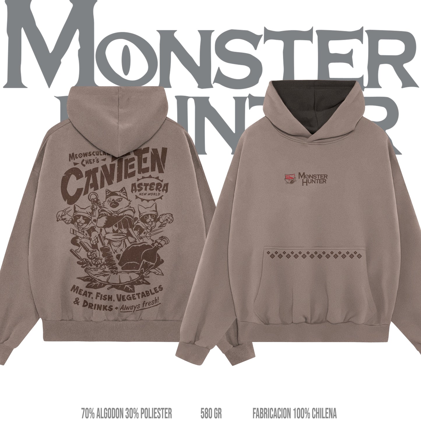 Kando Gaming Poleron Heavy Duo - Monster Hunter - Meowscular Chef