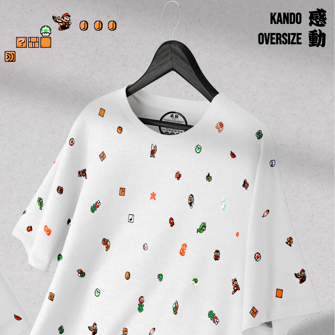 Kando Polera Heavy Oversize - Super Mario