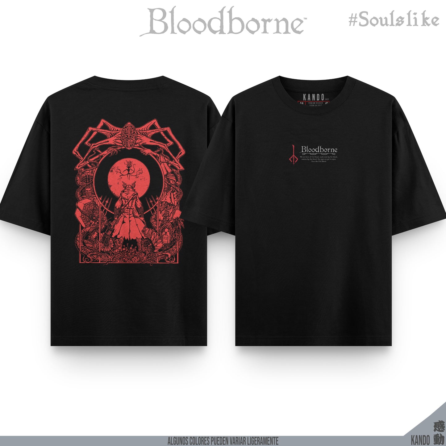 Kando Polera Stone Wash - Bloodborne - Blood Moon