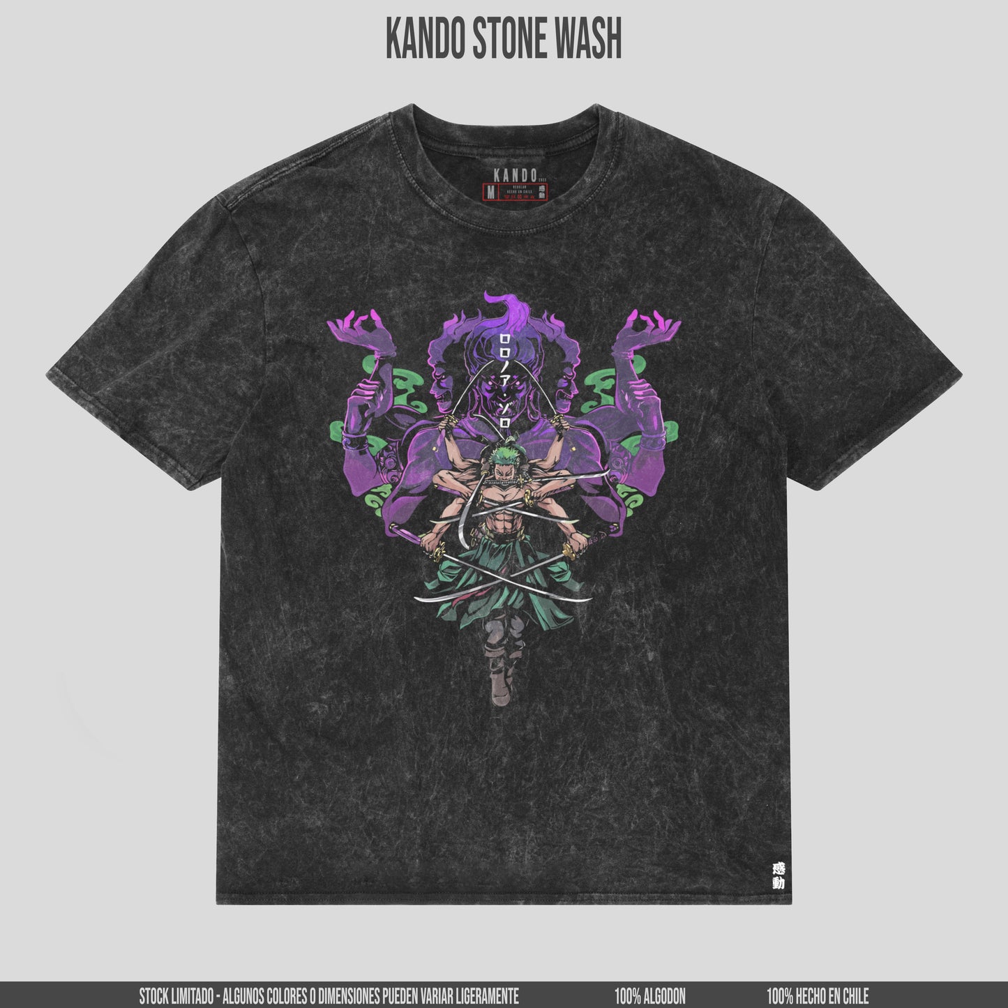 Kando Polera Stone Wash - One Piece - Roronoa Zoro