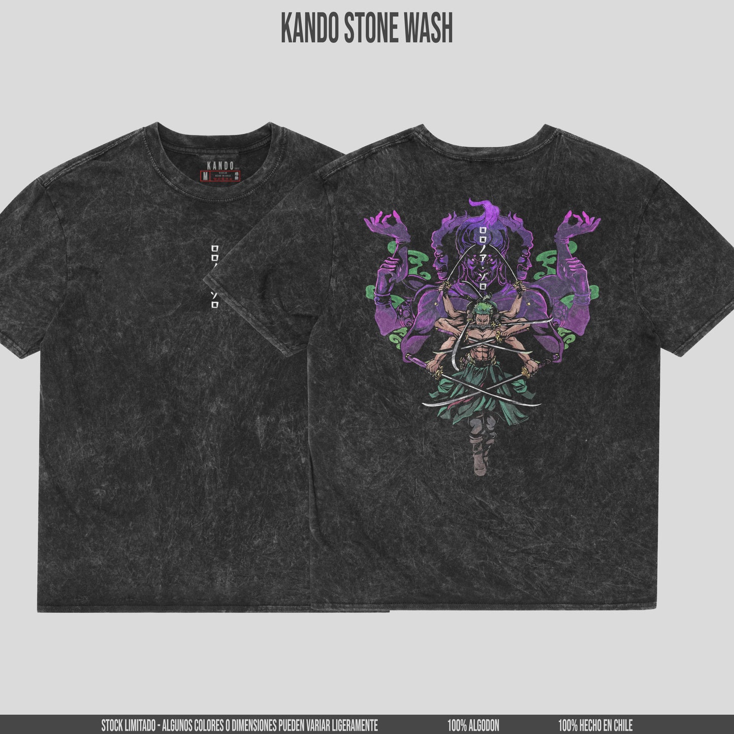 Kando Polera Stone Wash - One Piece - Roronoa Zoro