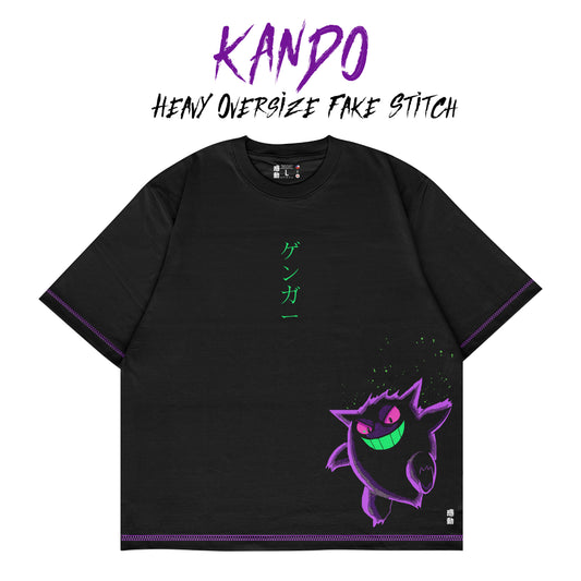 Kando Polera Heavy Oversize Fake Stitch - Gengar