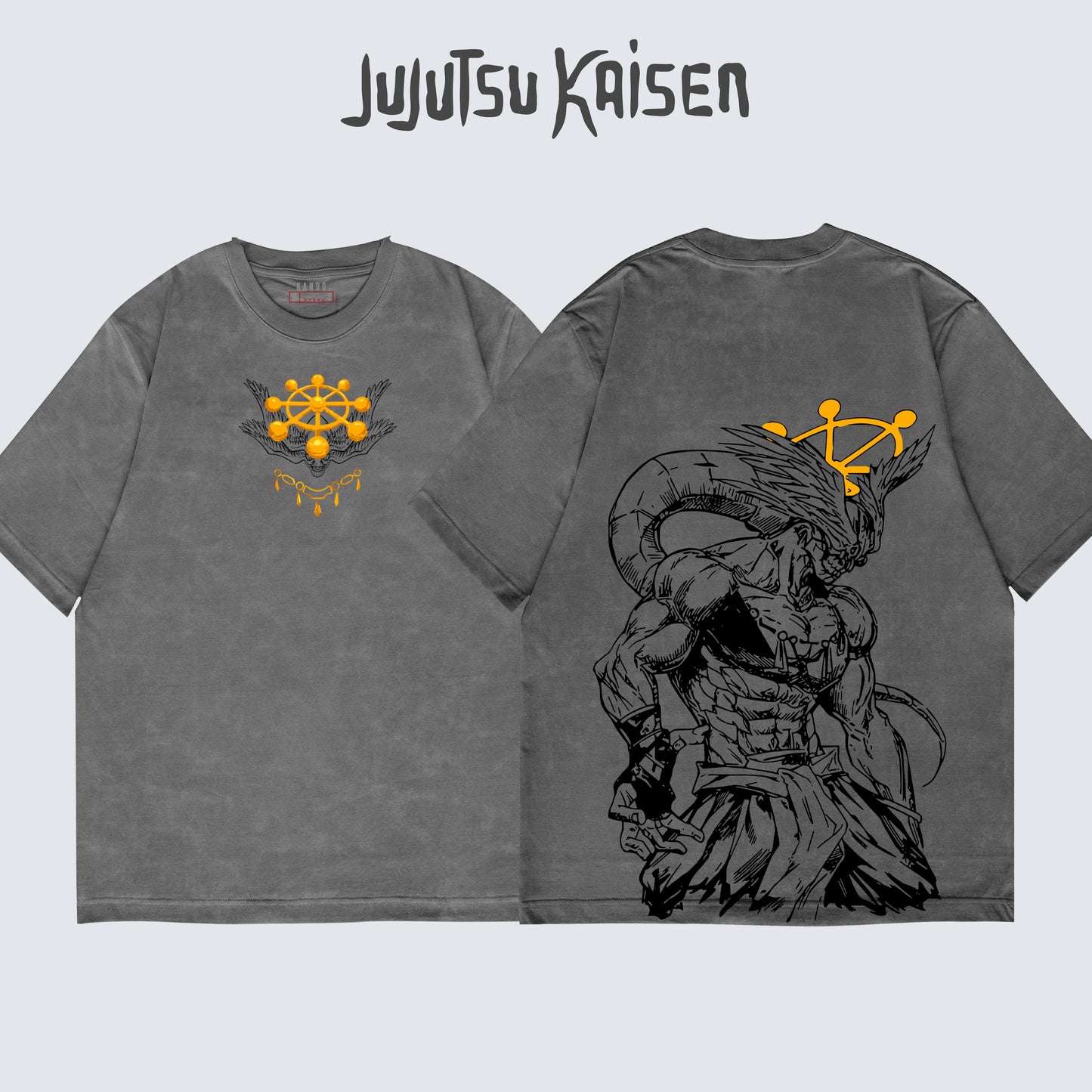 Kando Polera Stone Wash - Jujutsu Kaisen - Mahoraga