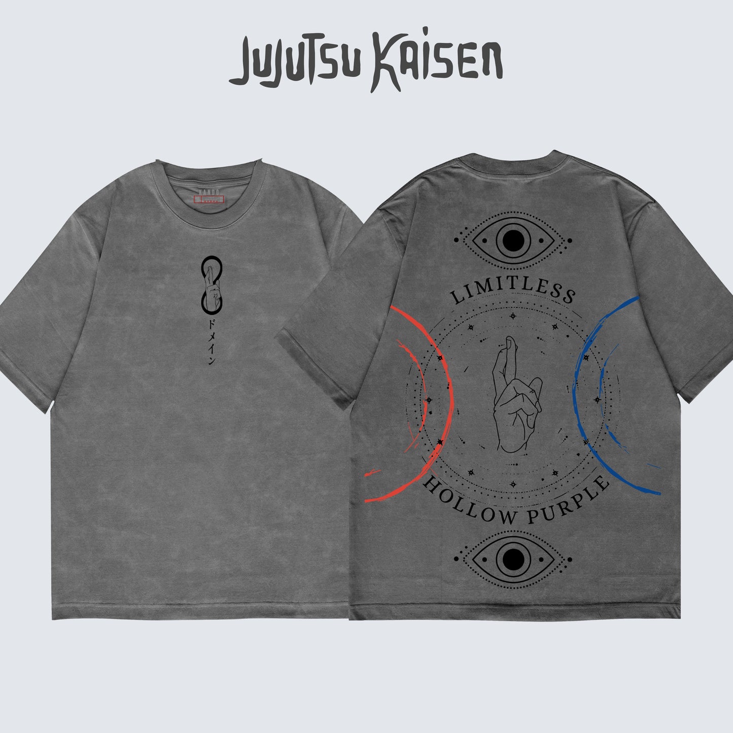 Kando Polera Stone Wash - Jujutsu Kaisen - Hollow Purple