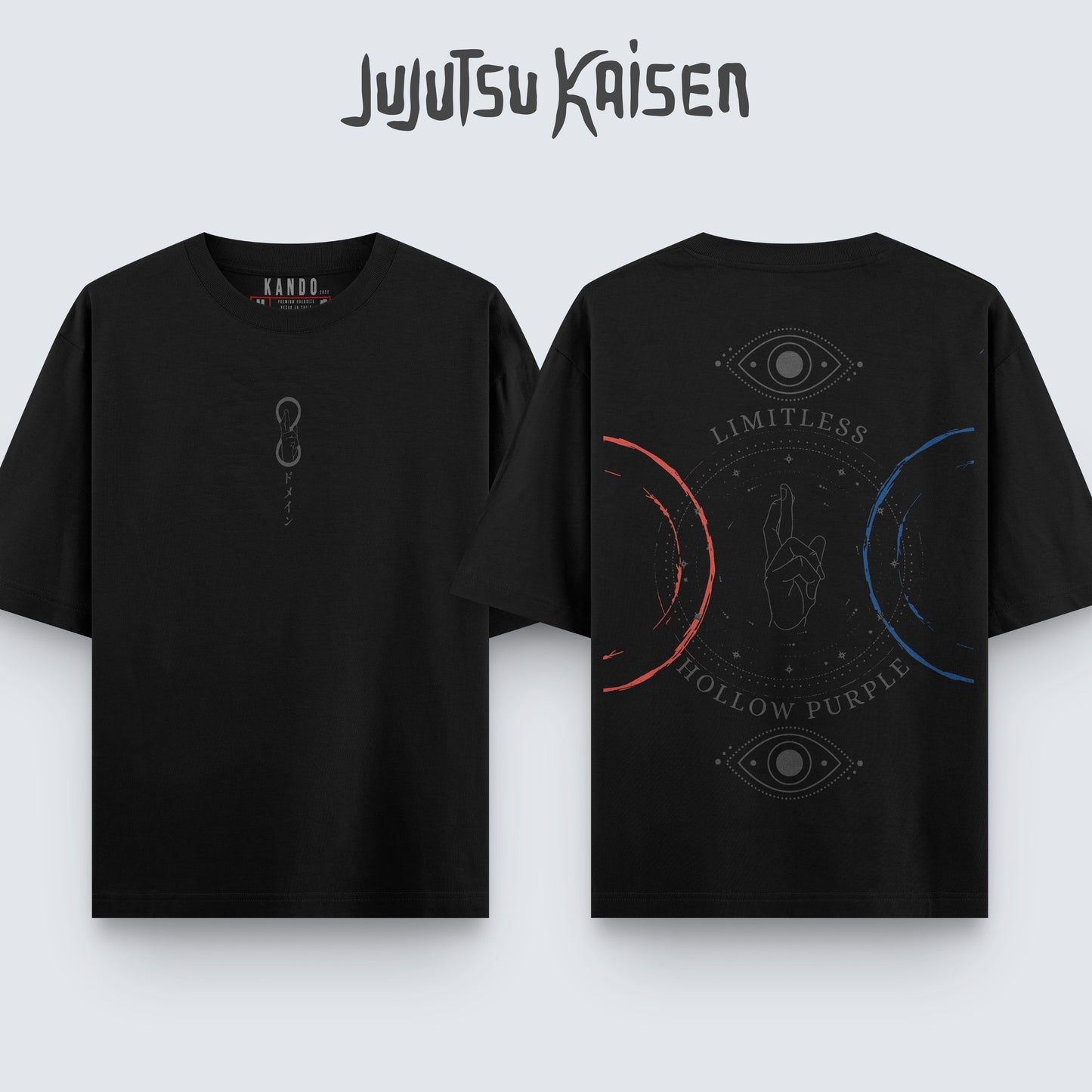 Kando Polera Stone Wash - Jujutsu Kaisen - Hollow Purple