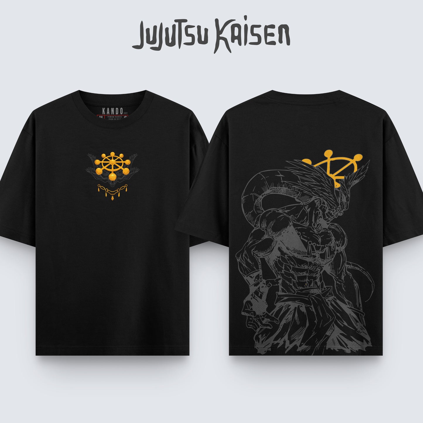 Kando Polera Stone Wash - Jujutsu Kaisen - Mahoraga