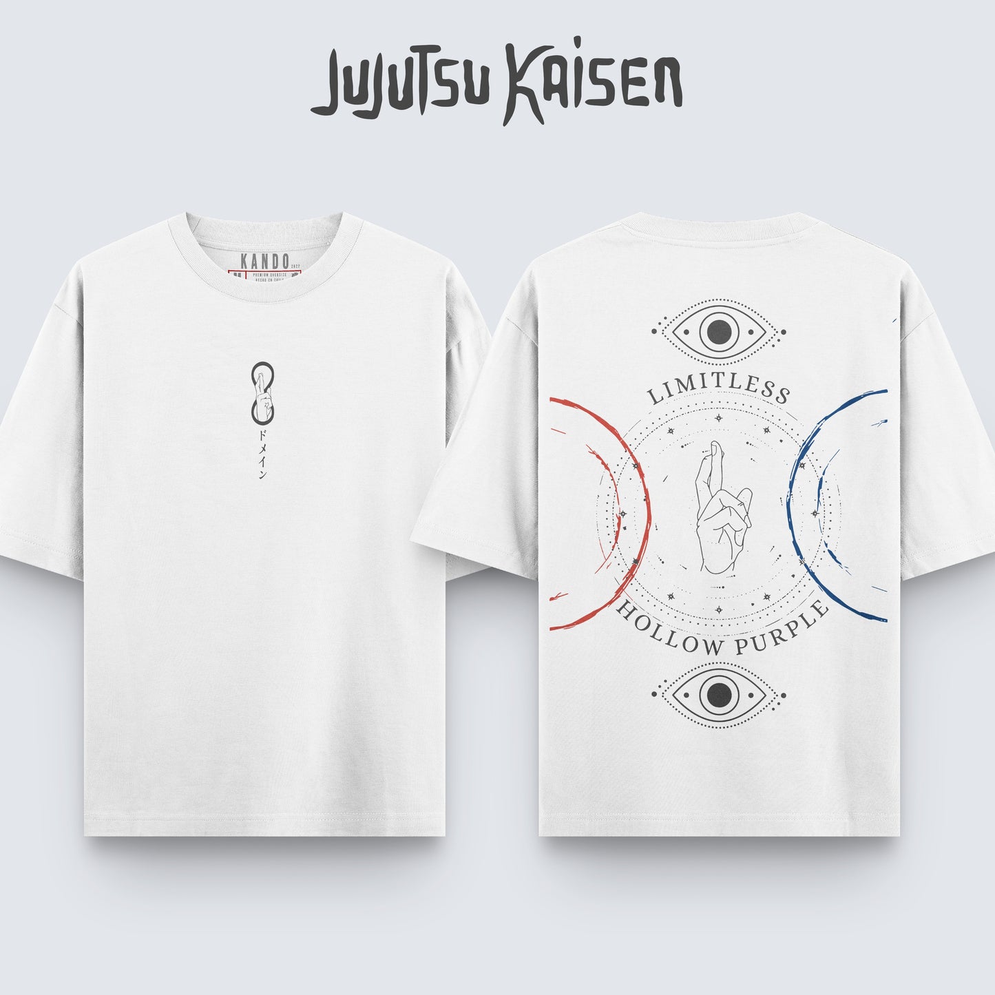 Kando Polera Stone Wash - Jujutsu Kaisen - Hollow Purple