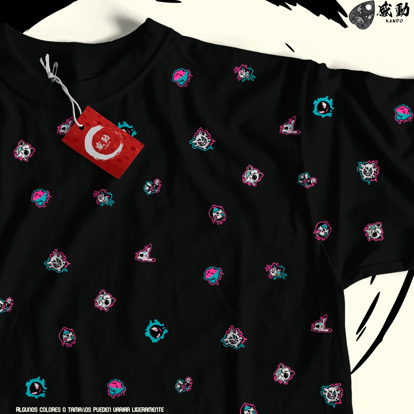 Polera Negra Kando - Halloween Pokemon