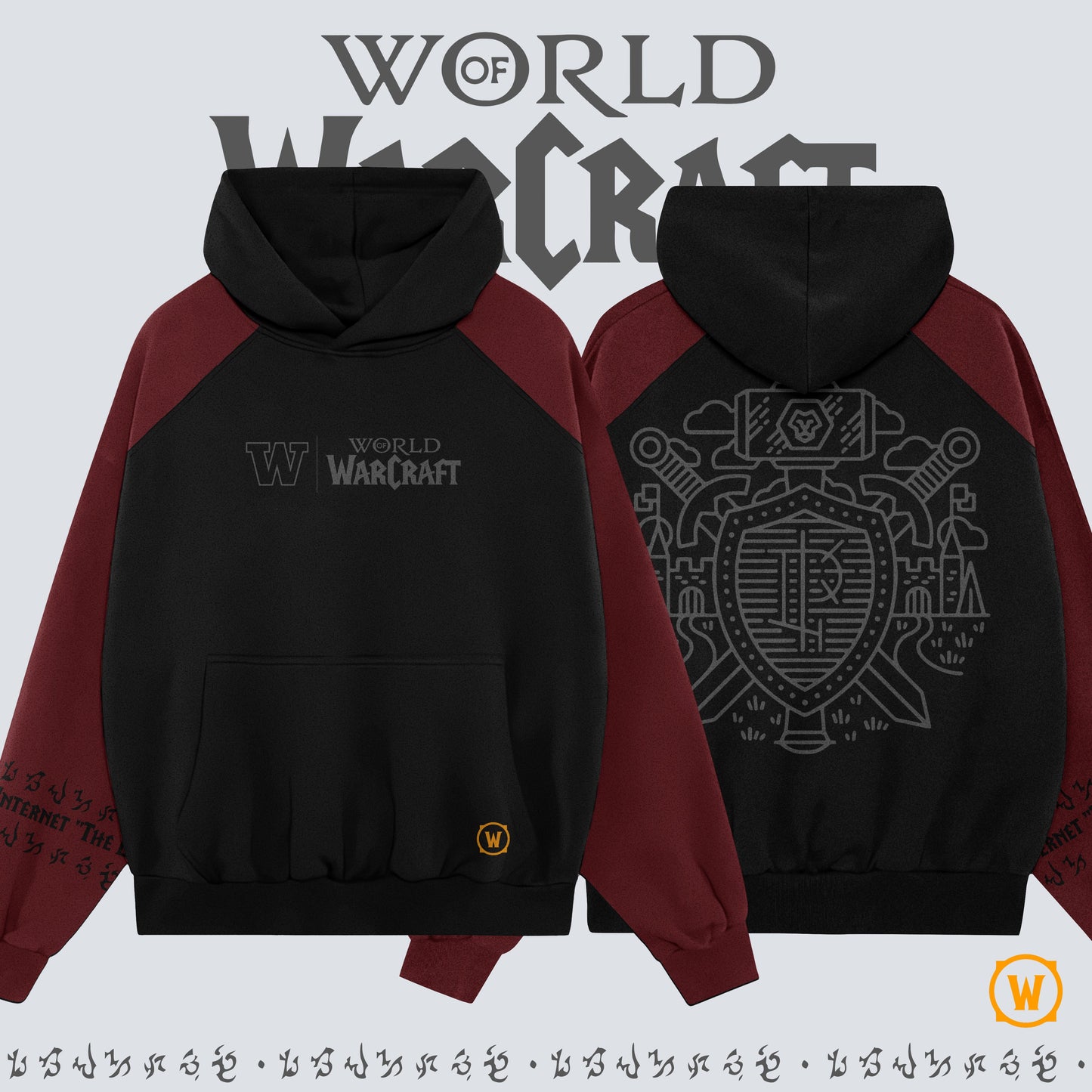 Kando Poleron Oversize Raglan Burdeo - World of Warcraft - Personalizable