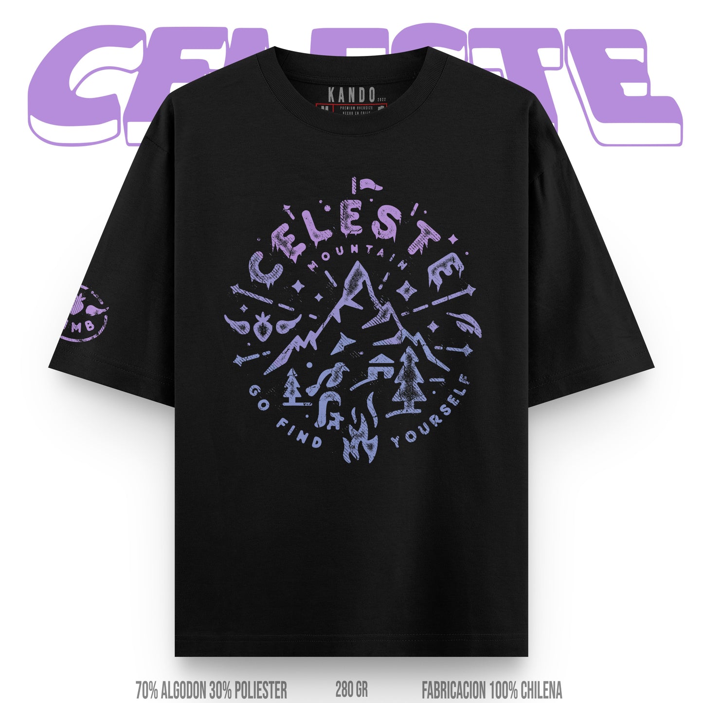 Kando Gaming Polera Heavy Oversize - Celeste