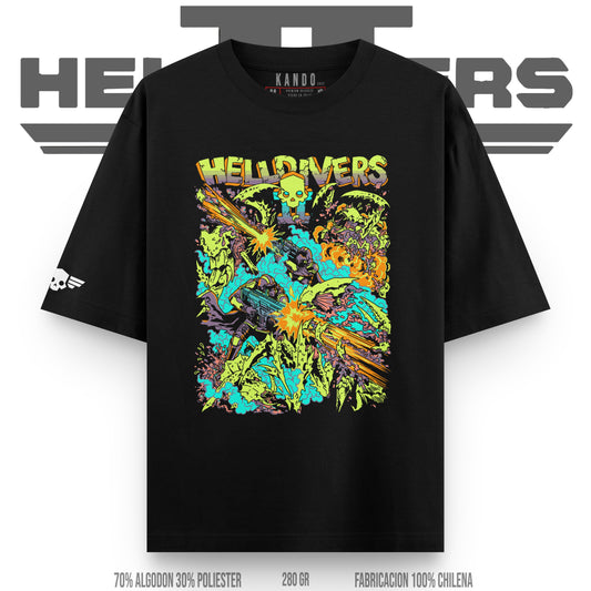 Kando Gaming Polera Heavy Oversize - Helldivers 2