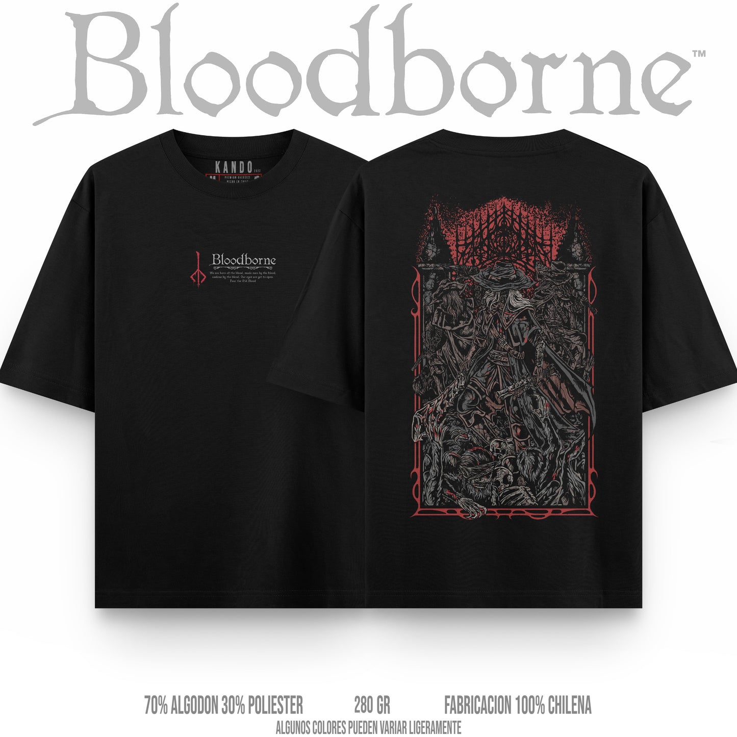 Kando Polera Stone Wash - Bloodborne -  The Old Hunters