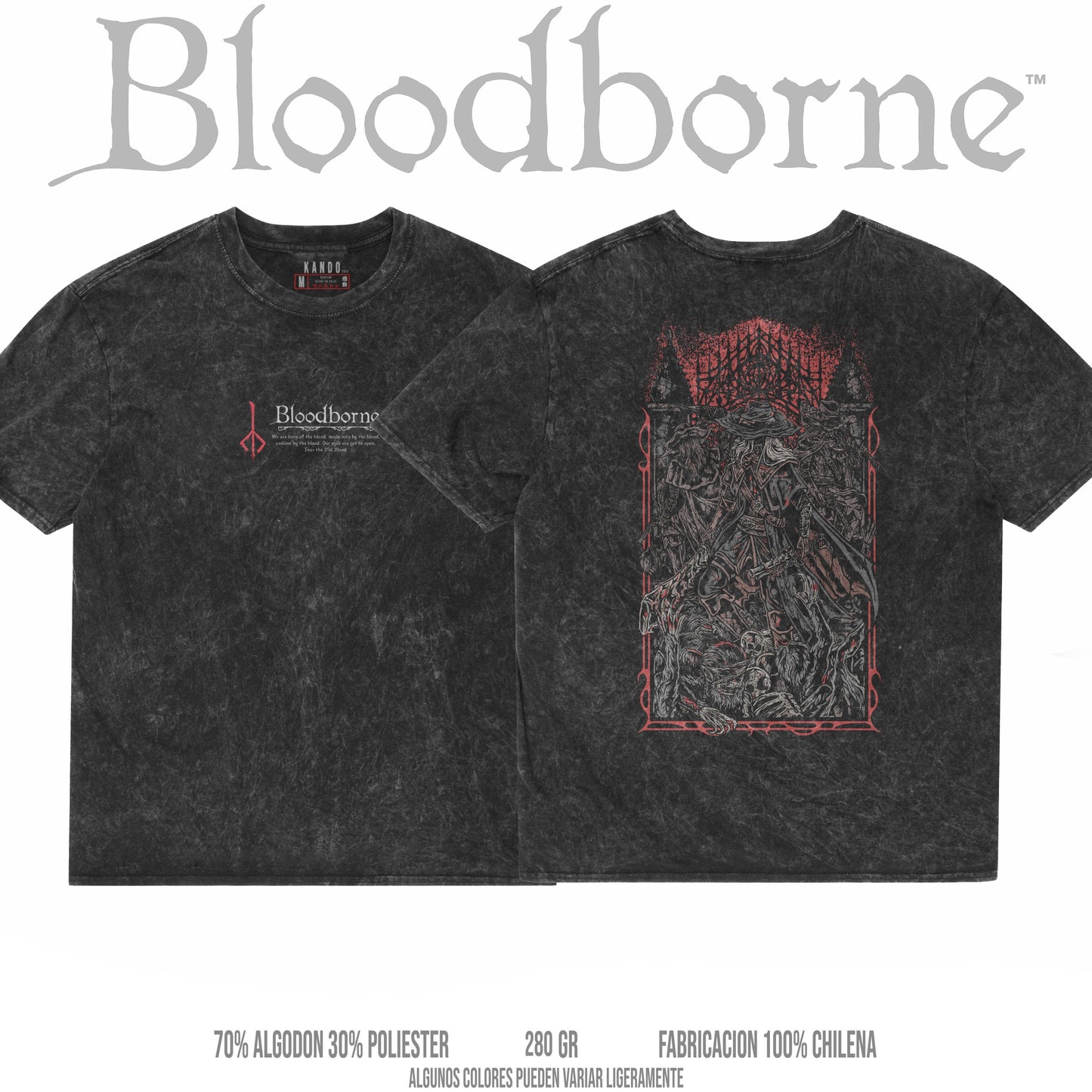 Kando Polera Stone Wash - Bloodborne -  The Old Hunters