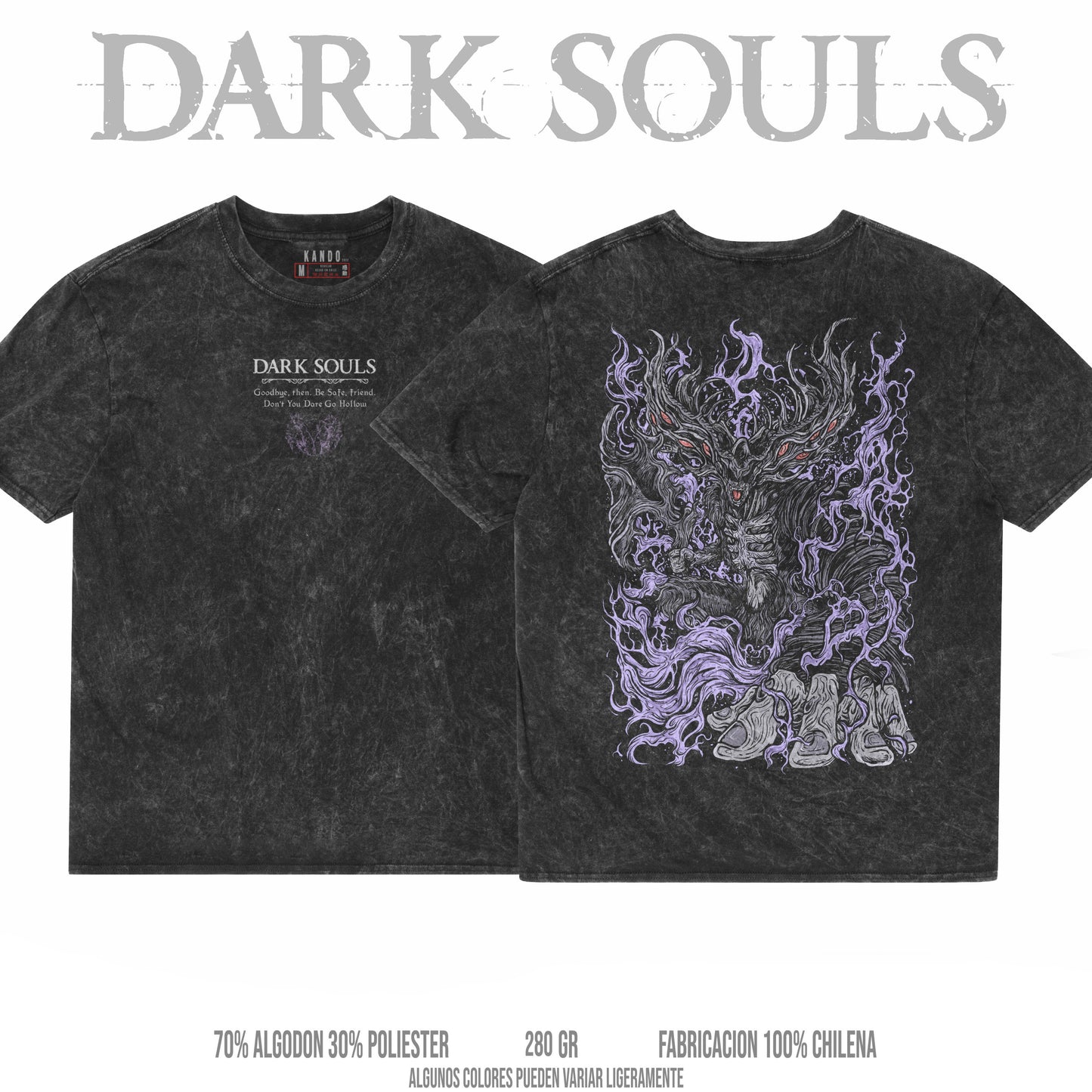 Kando Polera Stone Wash - Dark Souls -  Manus Father of the Abyss