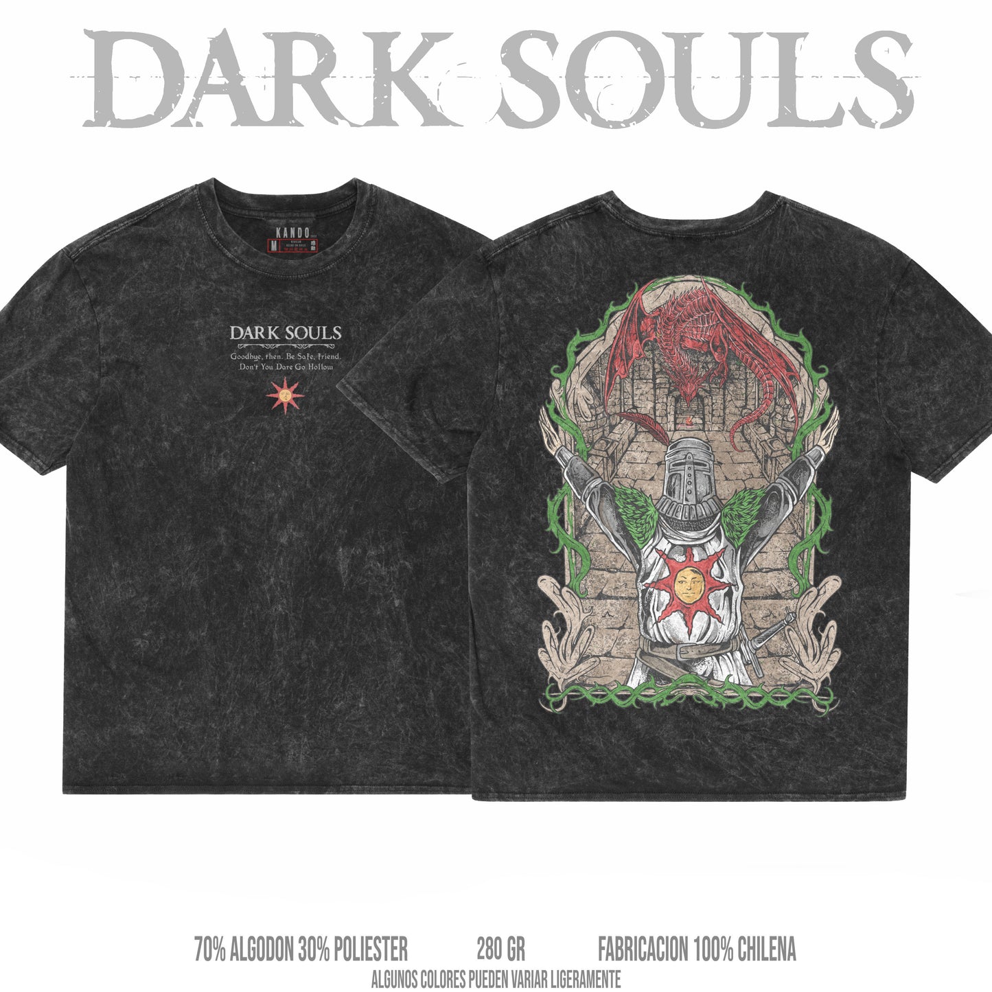 Kando Polera Stone Wash - Dark Souls -  Solaire of Astora