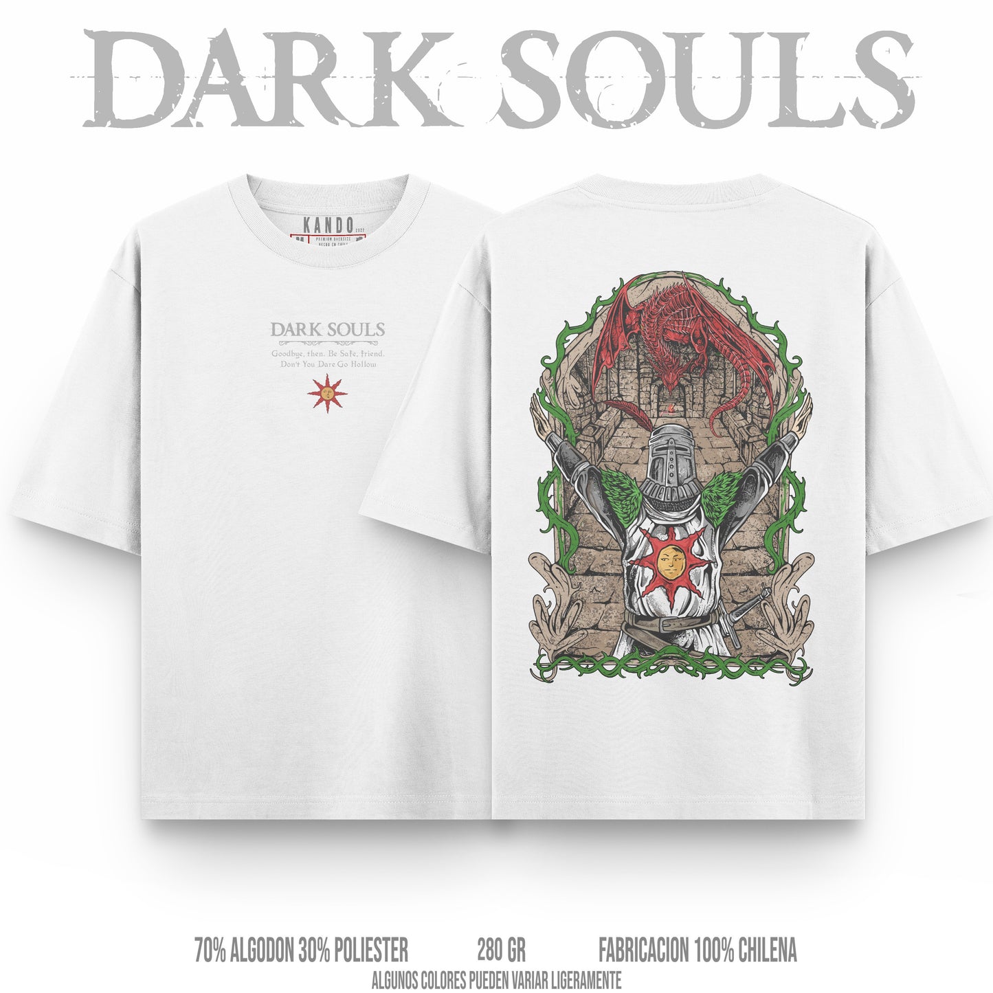 Kando Polera Stone Wash - Dark Souls -  Solaire of Astora
