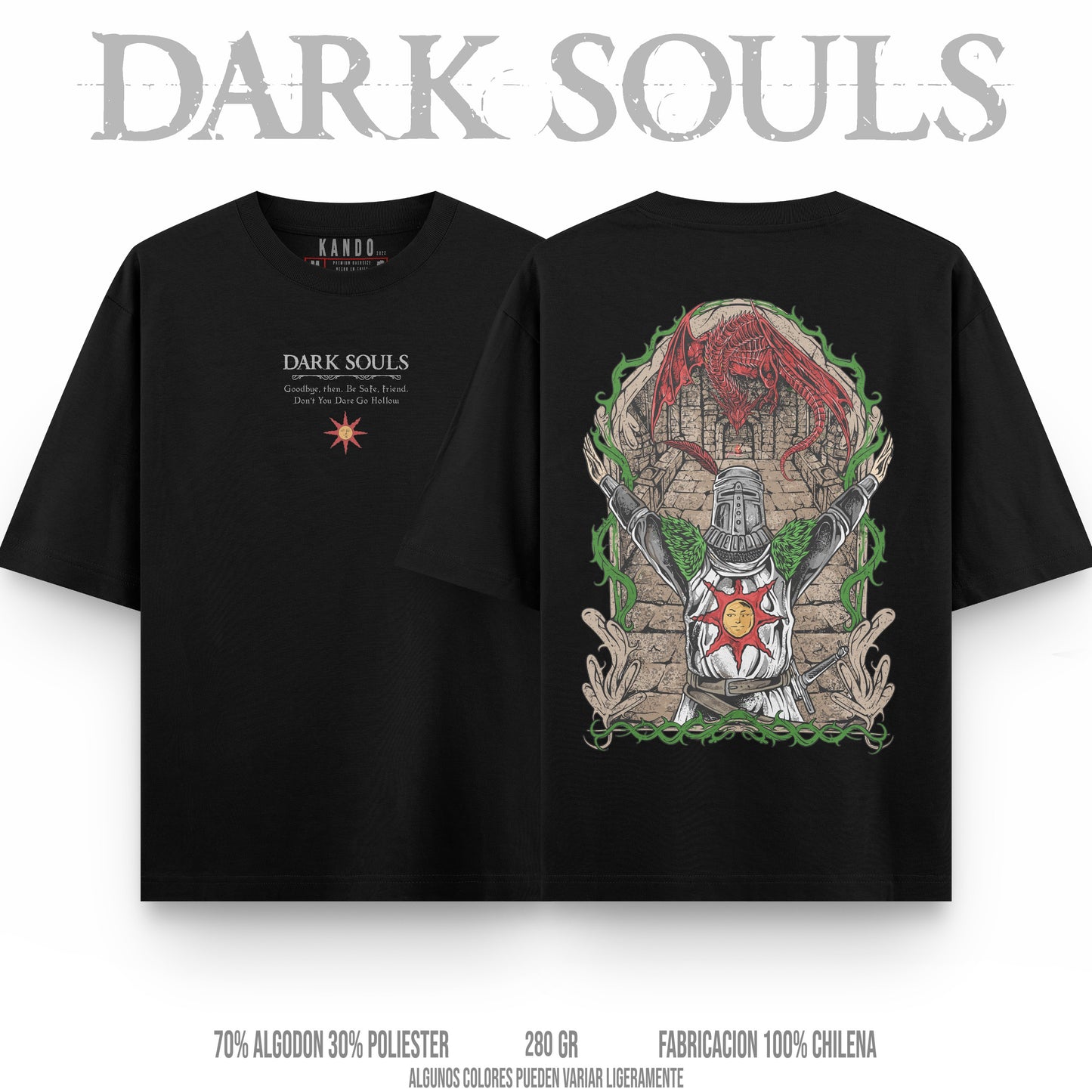 Kando Polera Stone Wash - Dark Souls -  Solaire of Astora