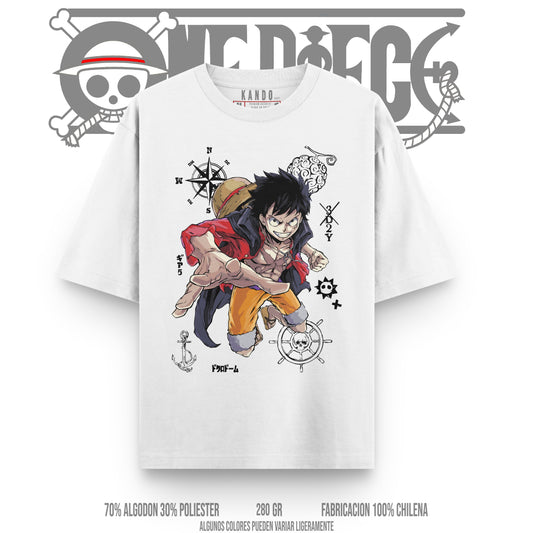 Kando Gaming Polera Heavy Oversize - One Piece - Monkey.D.Luffy