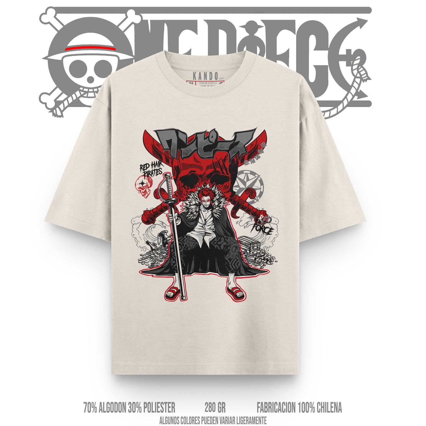 Kando Gaming Polera Heavy Oversize - One Piece - Shanks