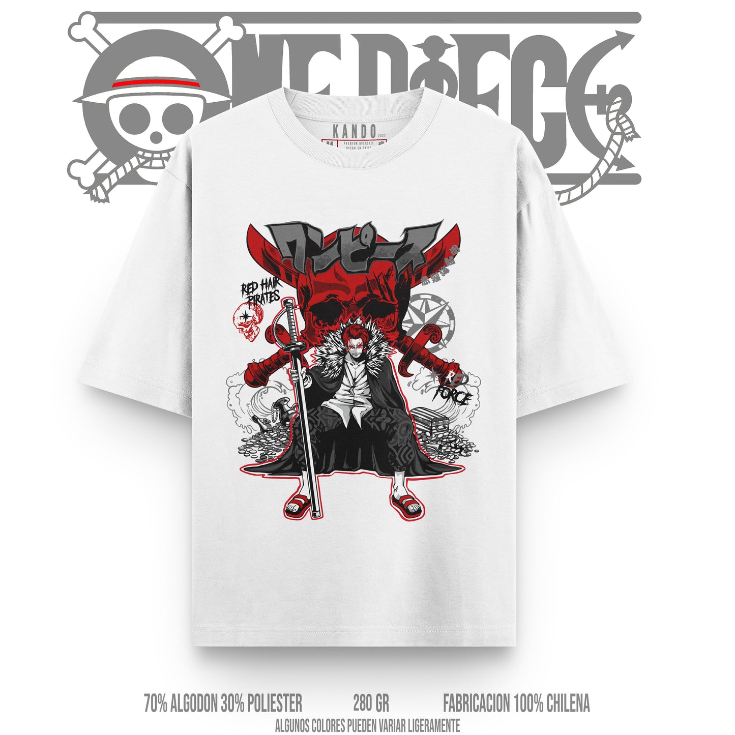 Kando Gaming Polera Heavy Oversize - One Piece - Shanks