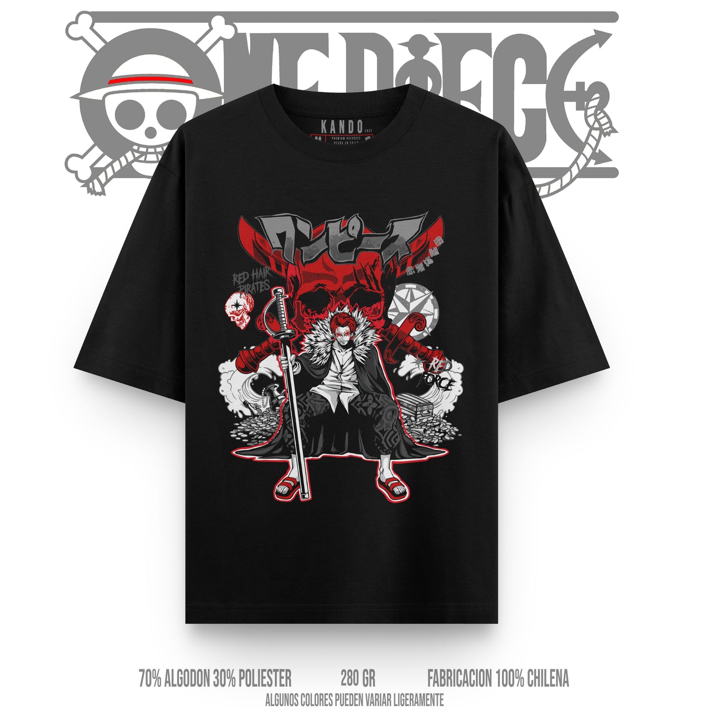 Kando Gaming Polera Heavy Oversize - One Piece - Shanks