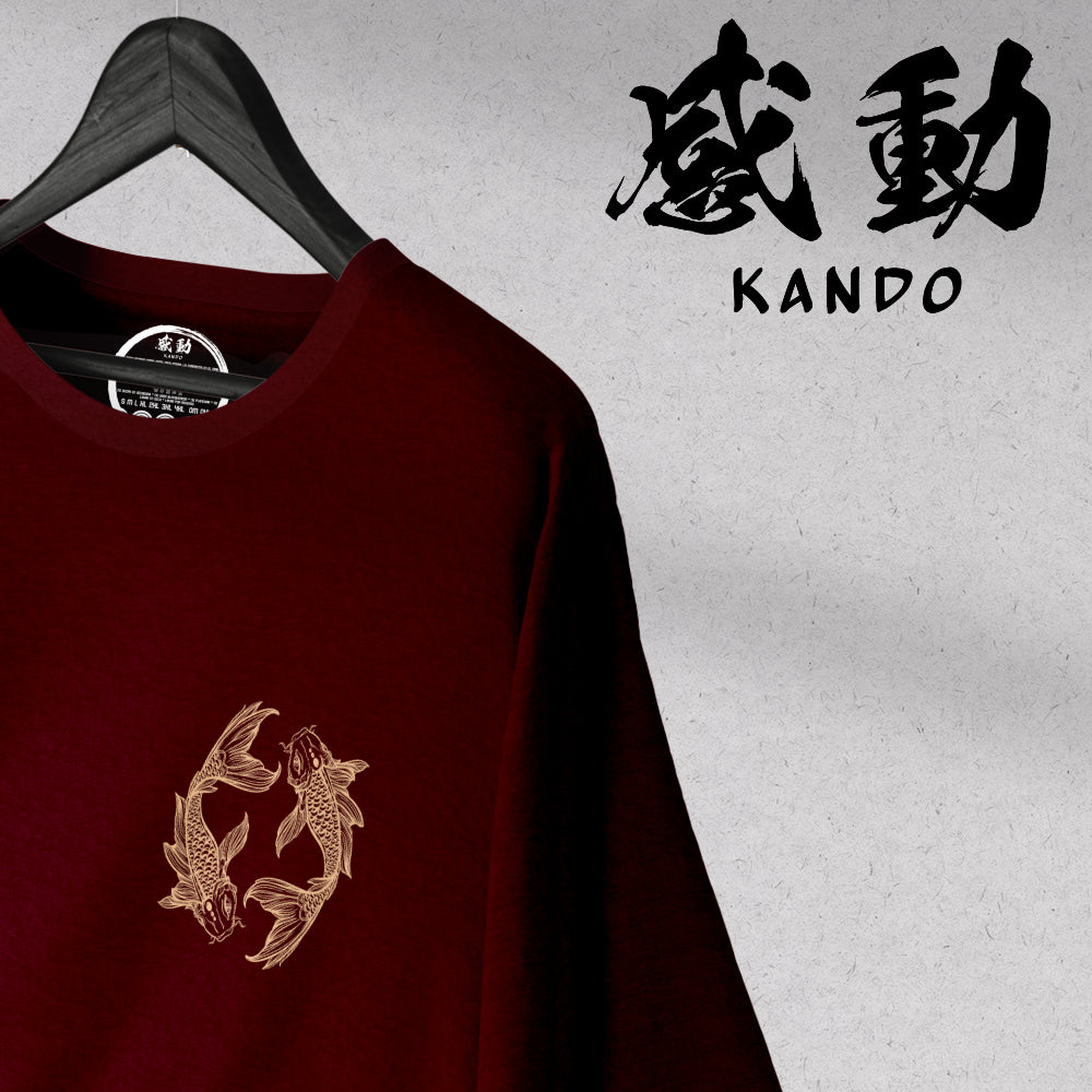 Kando Polera Granate - Japan Vibes Koi