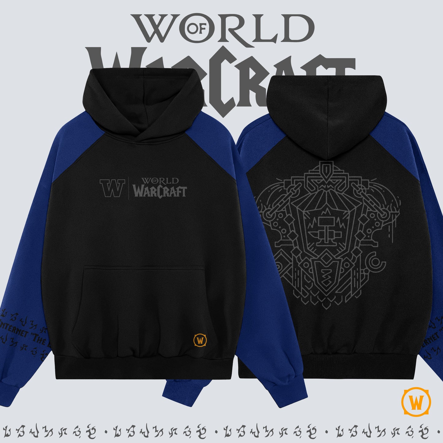 Kando Poleron Oversize Raglan Azul Rey - World of Warcraft - Personalizable