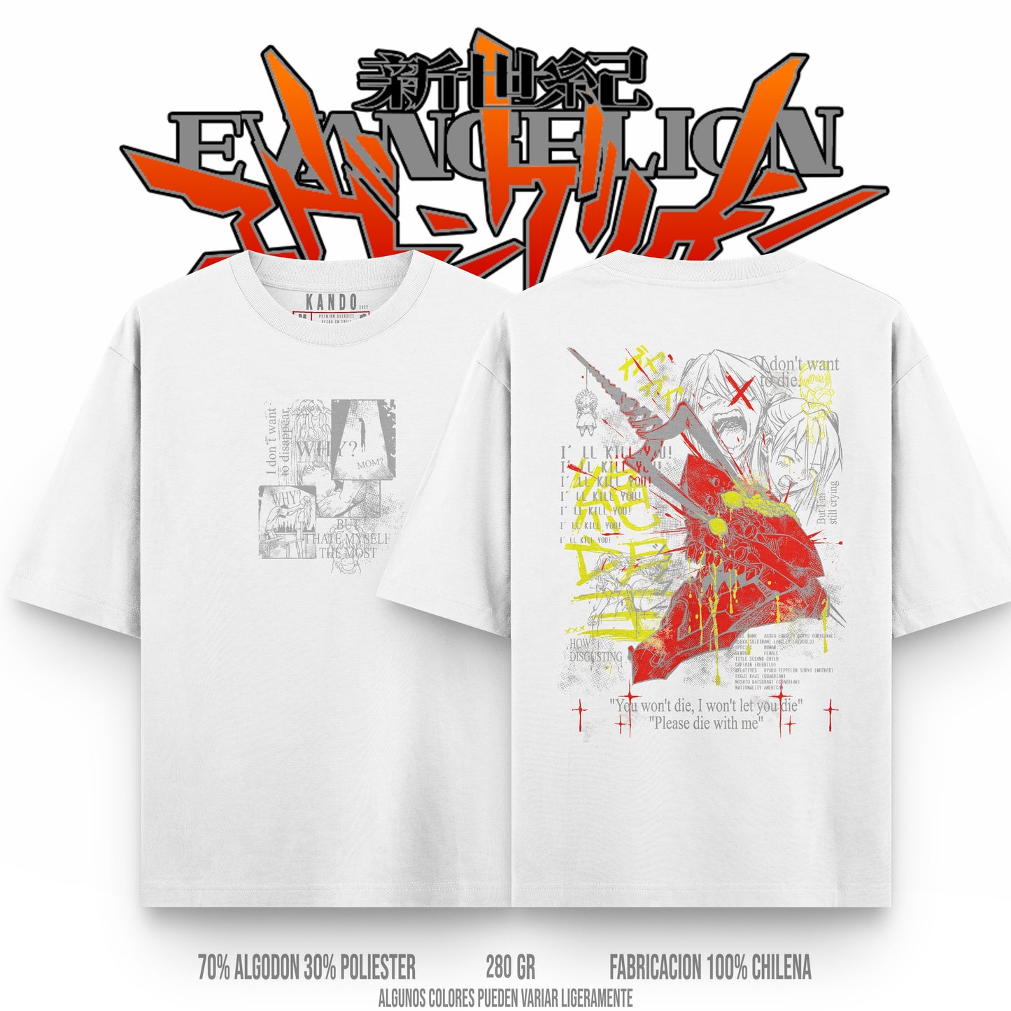 Kando Gaming Polera Heavy Oversize - Evangelion - 02 v2
