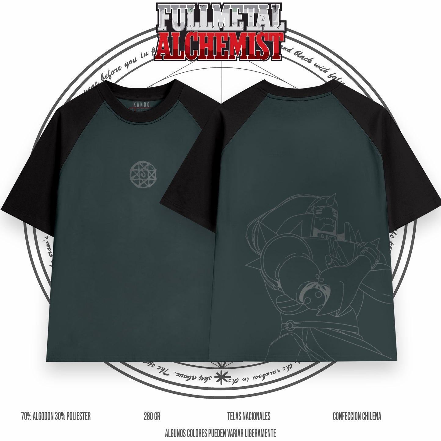 Kando Polera Raglan Oversize - Fullmetal Alchemist - Alphonse Elric