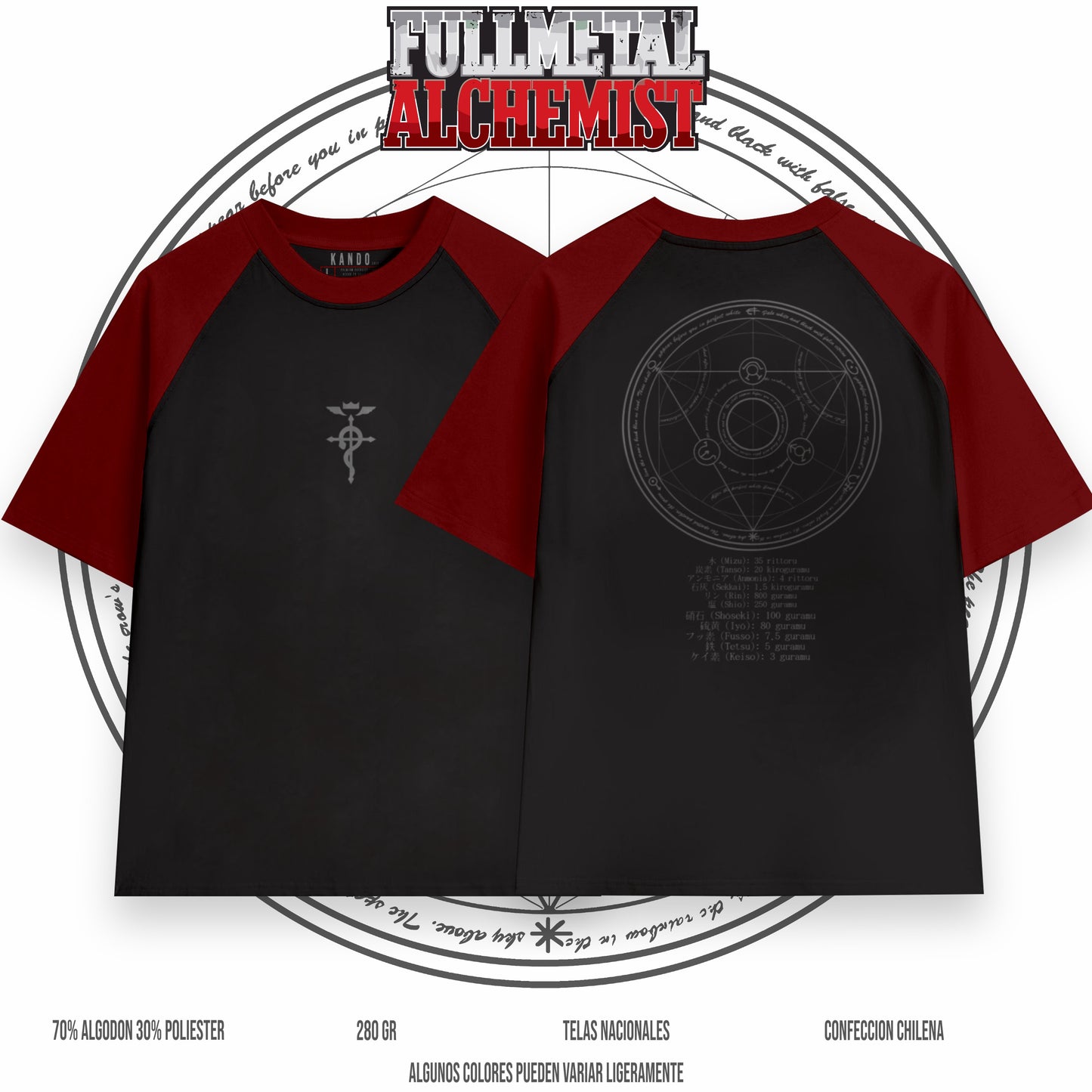 Kando Polera Raglan Oversize - Fullmetal Alchemist - Transmutación Humana