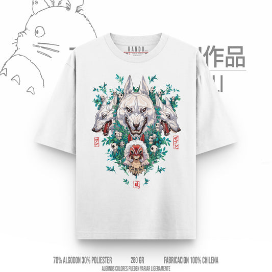 Kando Gaming Polera Heavy Oversize - Ghibli - La Princesa Mononoke v2