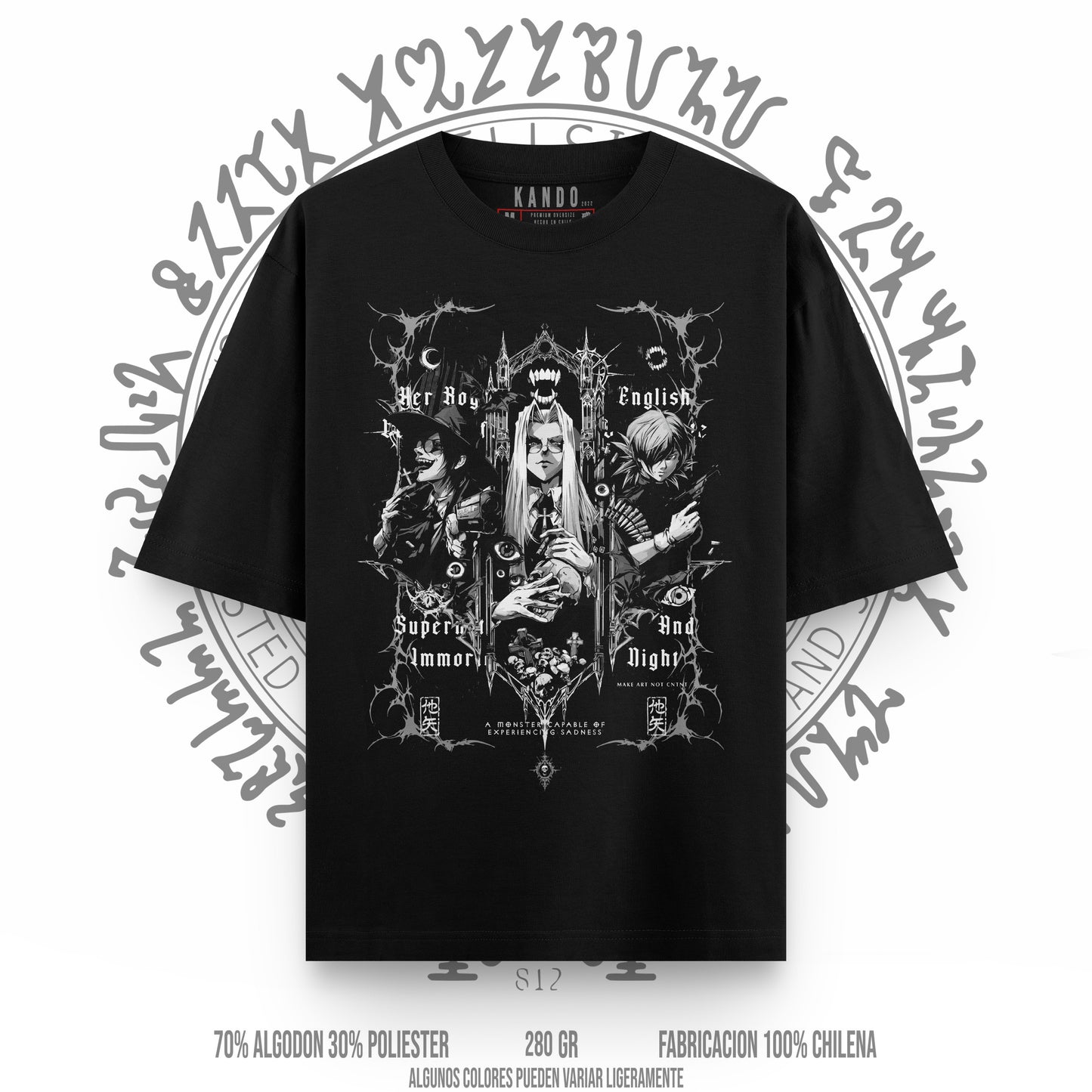 Kando Gaming Polera Heavy Oversize - Hellsing v3