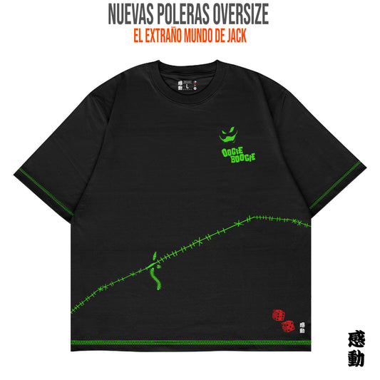 Kando Polera Heavy Oversize Fake Stitch - El Extraño Mundo de Jack - Oogie Boogie