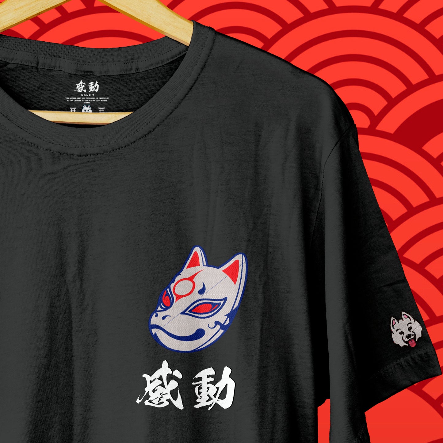 Polera Negra Japan Vibes Kitsune