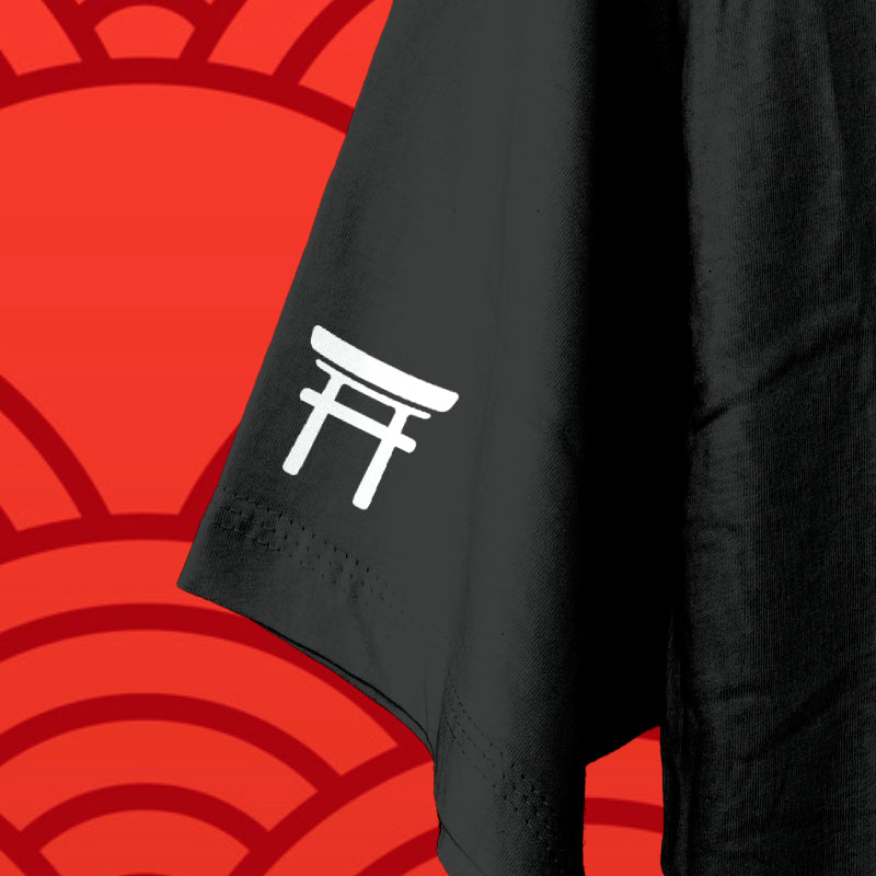 Polera Negra Japan Vibes Daruma